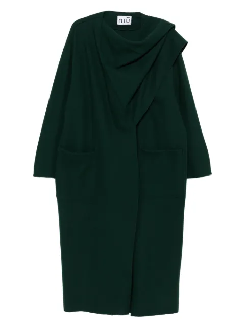 Niu draped coat Green AW25304J007