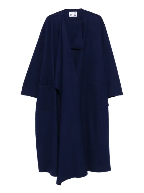 Niu scarf overcoat Blue AW25304J007