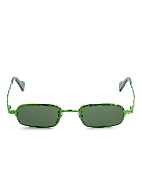 Kuboraum Z18 rectangle-frame sunglasses Green Z18