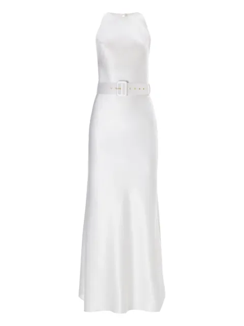 IL VOLO Erika belted halterneck dress White ERIKADRESS