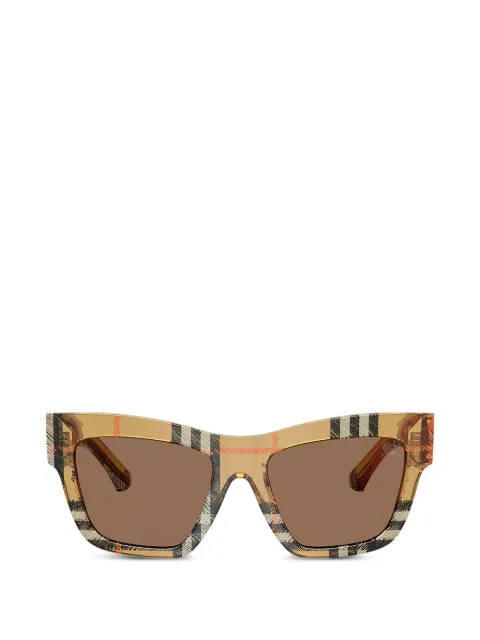 Burberry check-pattern square-frame sunglasses Brown BE44494414673