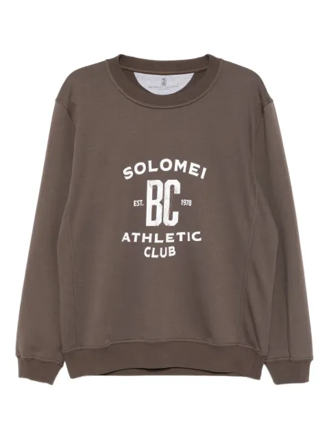 Brunello Cucinelli graphic-print sweatshirt Brown MW8633380GC2559