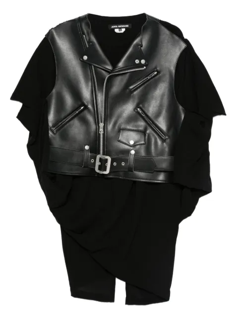Junya Watanabe draped zip-fastening jacket Black JPO003W25
