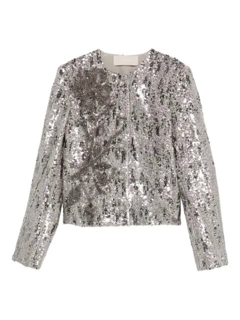 Elie Saab sequin-embellished jacket Silver J0151NP25PA009