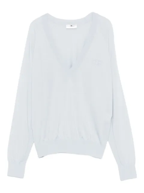 Elisabetta Franchi logo-motif sweater Blue MK34S57E2