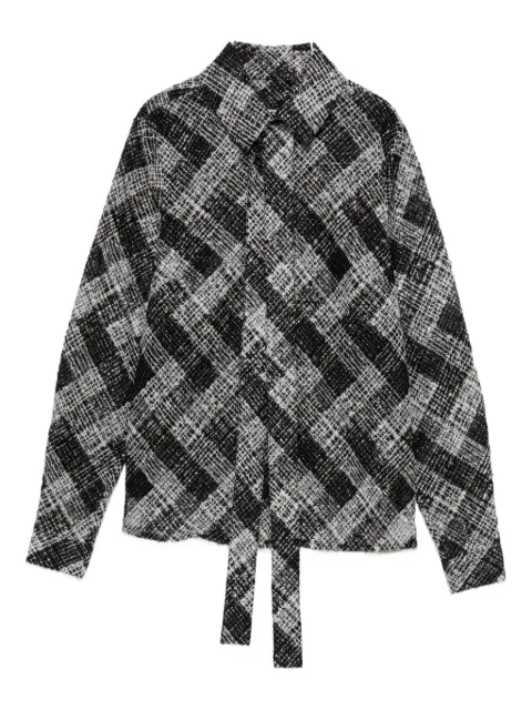 Elie Saab tie-strap patterned shirt Black SH000NP25