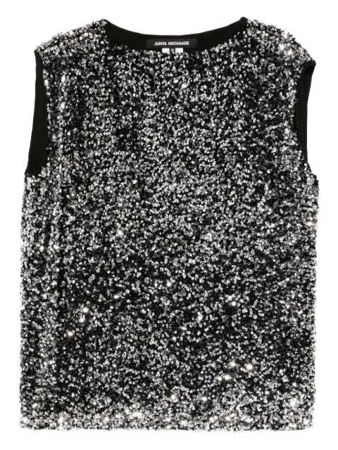 Junya Watanabe x Comme Des Garçons sequin-embellished vest Black JPB0050511A