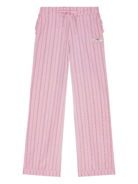 GANNI pinstriped trousers Pink W0327