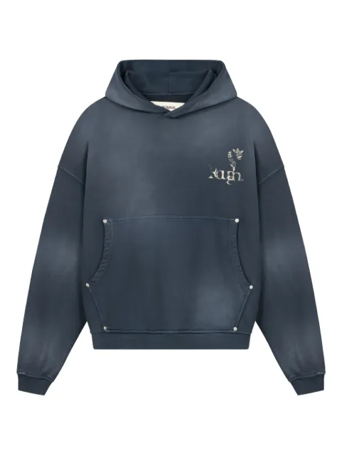 ROUGH. floral-print pocket hoodie Blue FW25RGH015