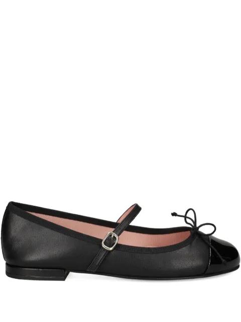 Pretty Ballerinas Irma cap-toe bow ballet flats Black 52688003