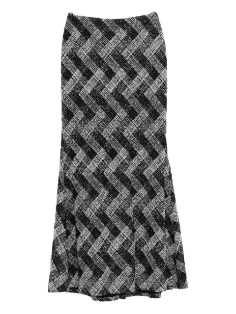 Elie Saab chevron skirt Black SK214NP25TU014