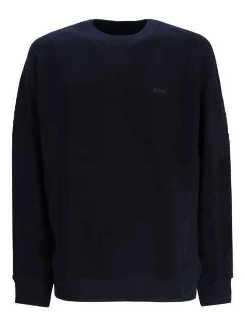 BOSS zip-pocket sweatshirt Blue 50543458