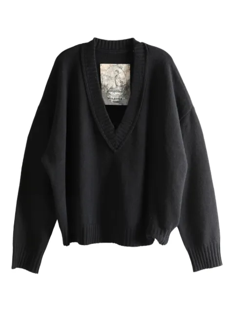 Ziggy Chen v-neck wool sweater Black 0W2532010