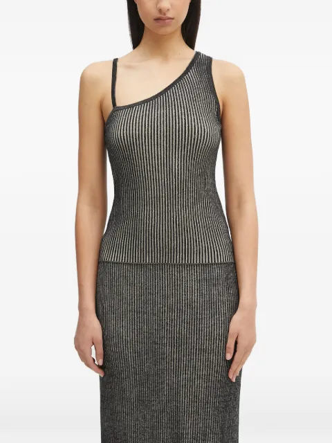 SAMSOE SAMSOE striped one-shoulder top Grey F25100060