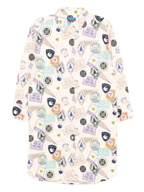 SPORT b. by agnès b. graphic-print dress Neutrals R560QI4N