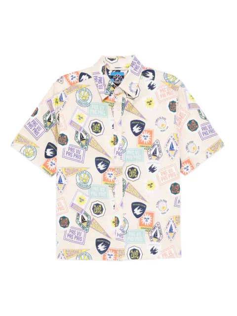 SPORT b. by agnès b. badge-printed shirt Neutrals C638QI4N
