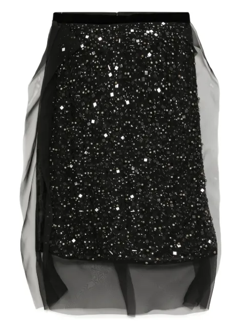 sacai sequin-embellished skirt Black 2508229