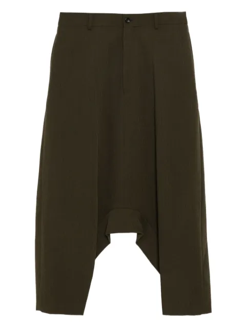 Comme des Garçons Homme Plus wool drop-crotch trousers Green PPP040051