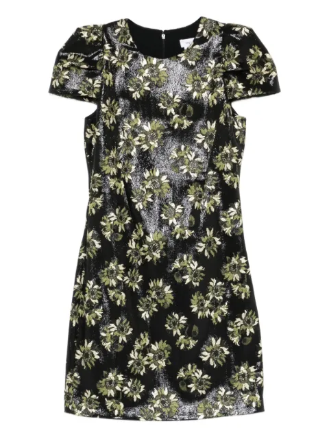 Alexander McQueen floral puff-sleeve dress Black 843597QHACI