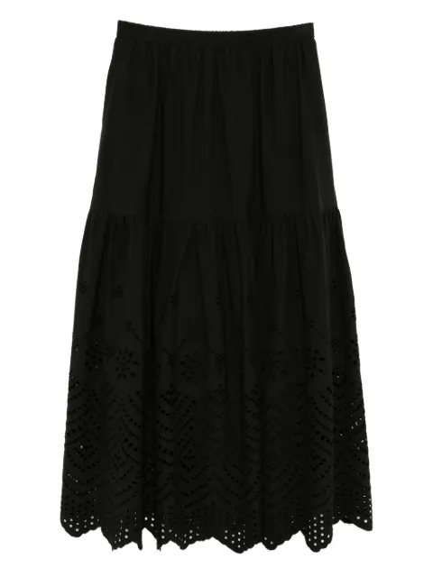 Bambah Eyelet maxi skirt Black BMFW2520