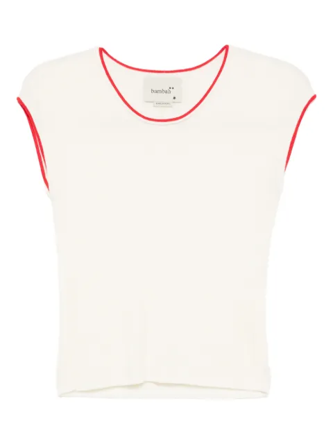 Bambah Olivia knitted top Neutrals BMFW2525