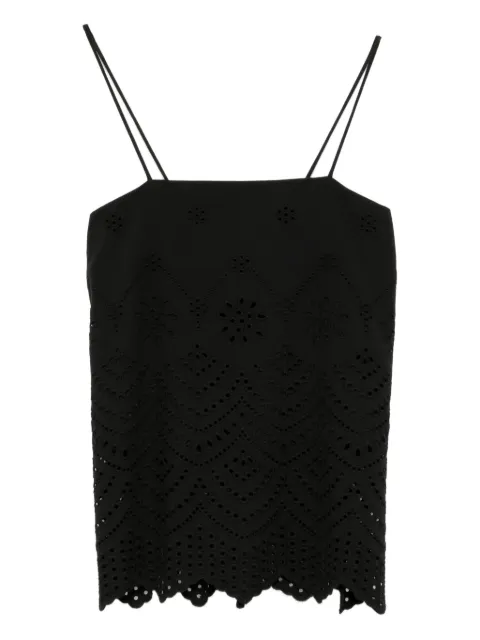 Bambah Eyelet tank top Black BMFW2519