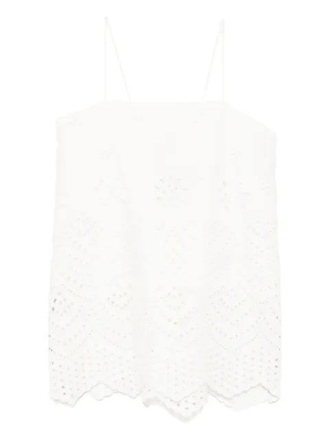 Bambah Eyelet tank top White BMFW2523