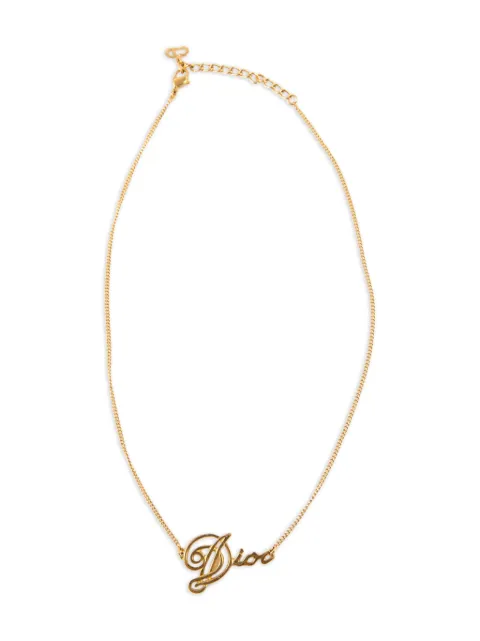 Christian Dior Pre-Owned 2000s logo necklace Gold 15016116