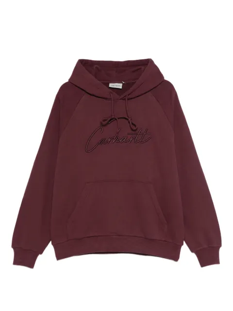 Carhartt WIP embroidered script logo hoodie Red I035640