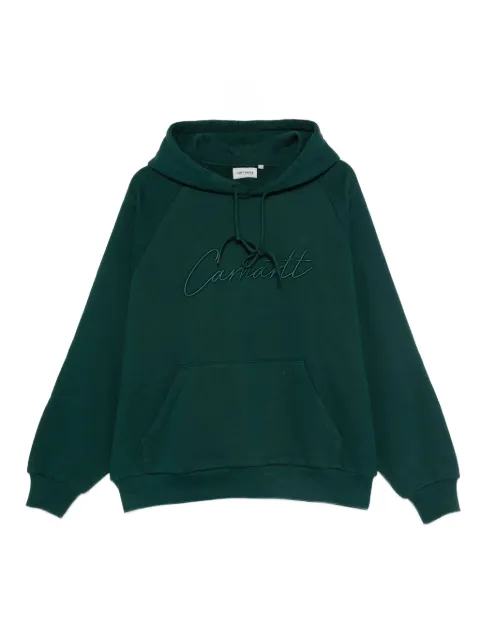 Carhartt WIP Ray logo-embroidered hoodie Green I035640