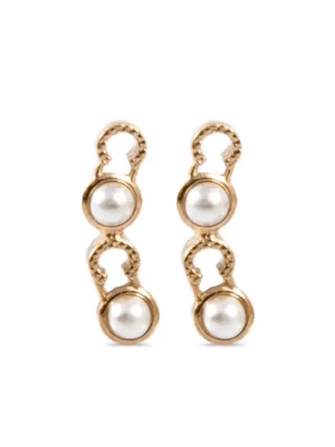 CHANEL Pre-Owned 2000s pearl-embellished earrings Gold 15016128