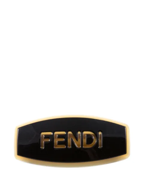 Fendi Pre-Owned 2000s logo hair clip Gold 15016114