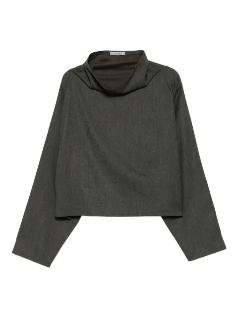 Dusan cowl-neck boxy top Grey T1468S