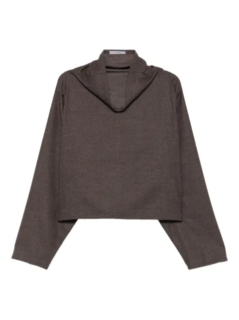 Dusan funnel-neck top Brown T1468S