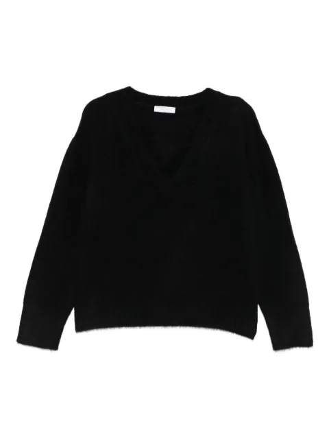 Majestic Filatures V-neck long-sleeve sweater Black K244FPU751