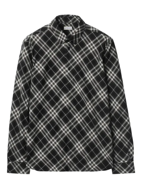 Burberry check cotton flannel shirt Black 8115786