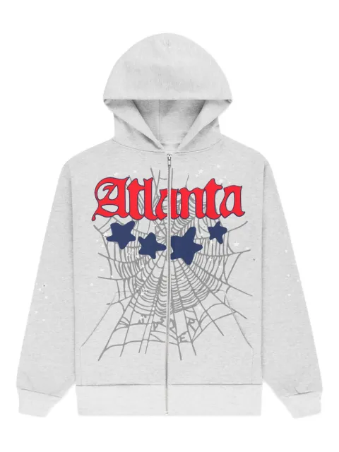 SP5DER Atlanta spiderweb hoodie Grey SP5DER165