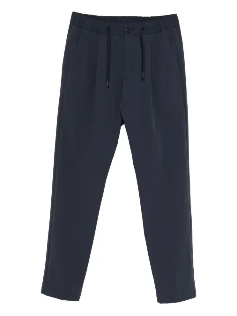 Herno pleated drawstring straight-leg trousers Blue PT000155U12773S