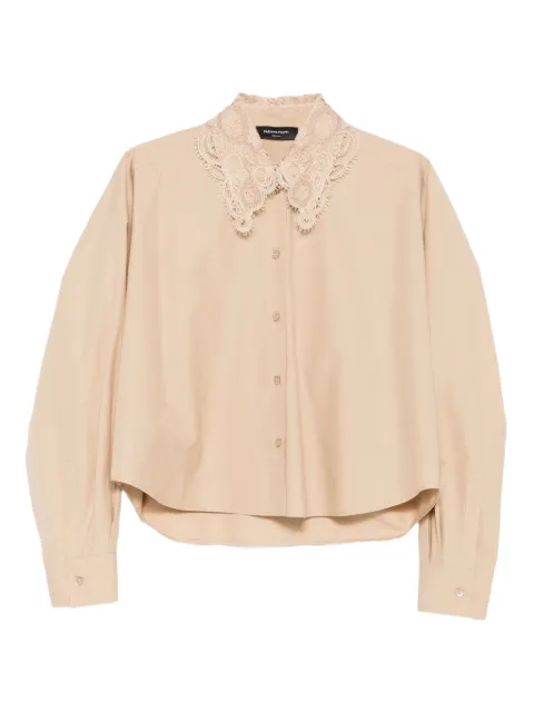 Fabiana Filippi lace-trimmed button-down shirt Neutrals CAD225F313L6650000