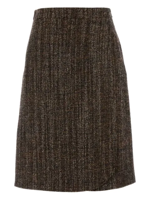 FENDI tweed A-line skirt Brown FQ7702AYN5
