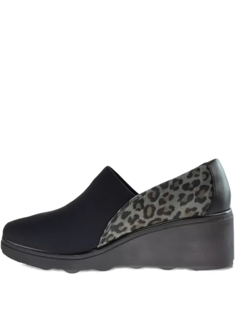 Clarks Originals leopard print wedge sandals Black 26156828