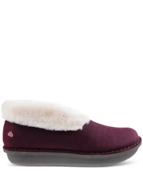 Clarks Originals Milano faux-fur trim slippers Purple 26146034