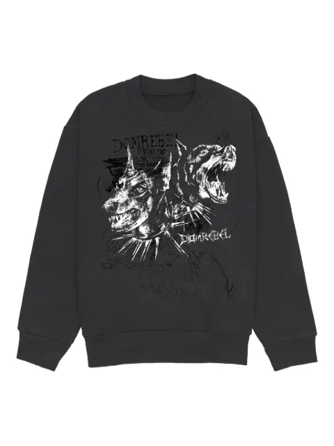 DOMREBEL Puppy sweatshirt Black PUPPYSWEATSOB