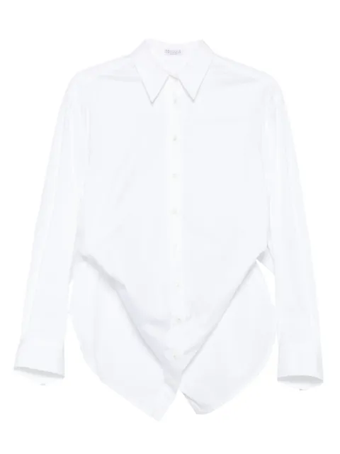 Brunello Cucinelli button-up curved-hem shirt White M0091ND806C159