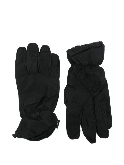 Stone Island embroidered-logo gloves Black K2S159400001S0251