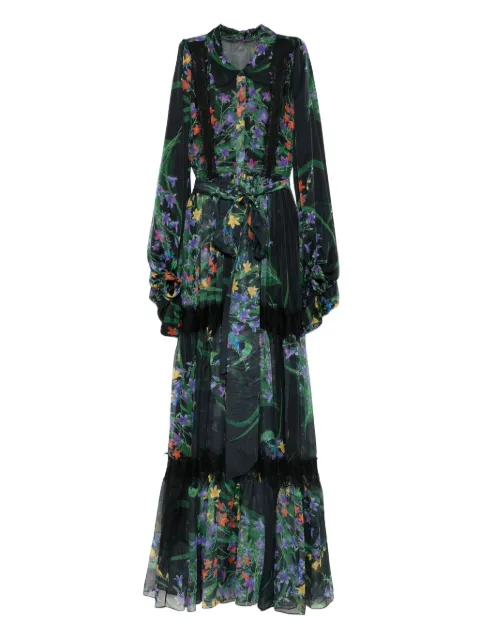 MIAU by Clara Rotescu floral-print maxi dress Black SASKIA