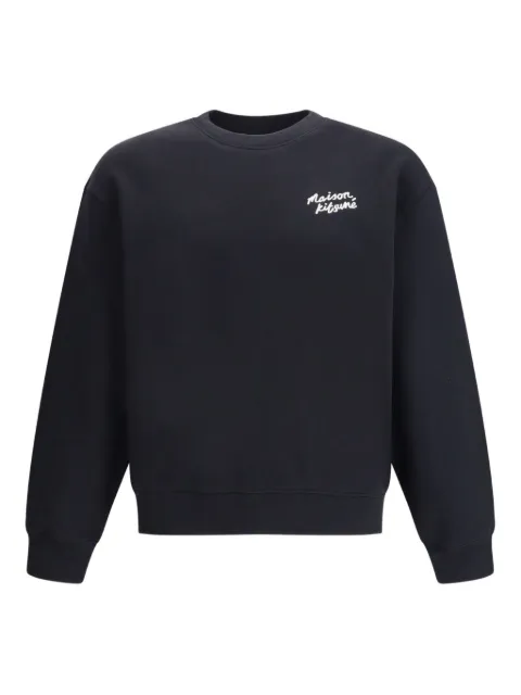 Maison Kitsuné embroidered cotton sweatshirt Black MM00315KM0341