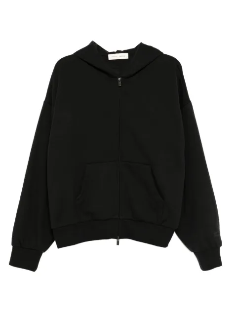 FEAR OF GOD ESSENTIALS classic fleece zip-up hoodie Black 192SP254780F
