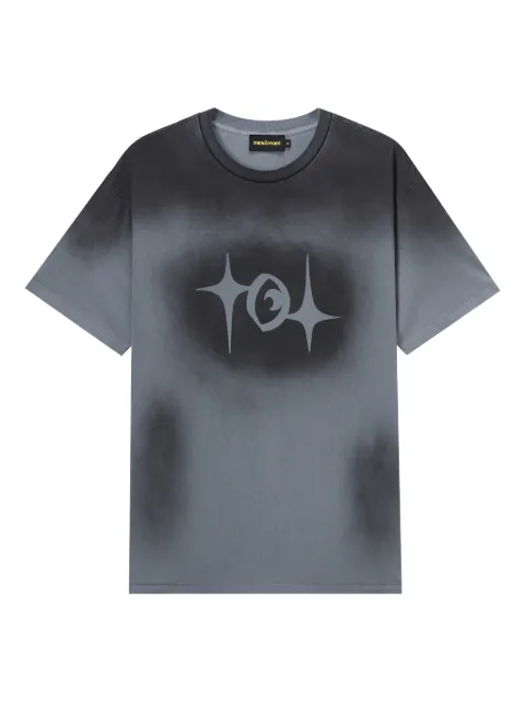 Mini Cream ombré graphic-print T-shirt Grey 5UM658A
