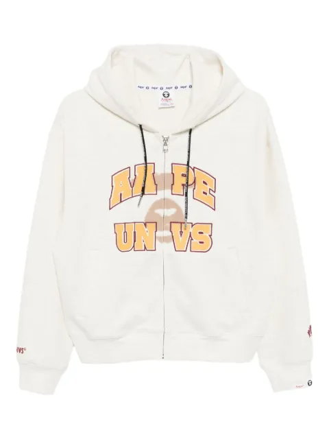 A BATHING APE® logo-printed hoodie Neutrals ASWD321XAP